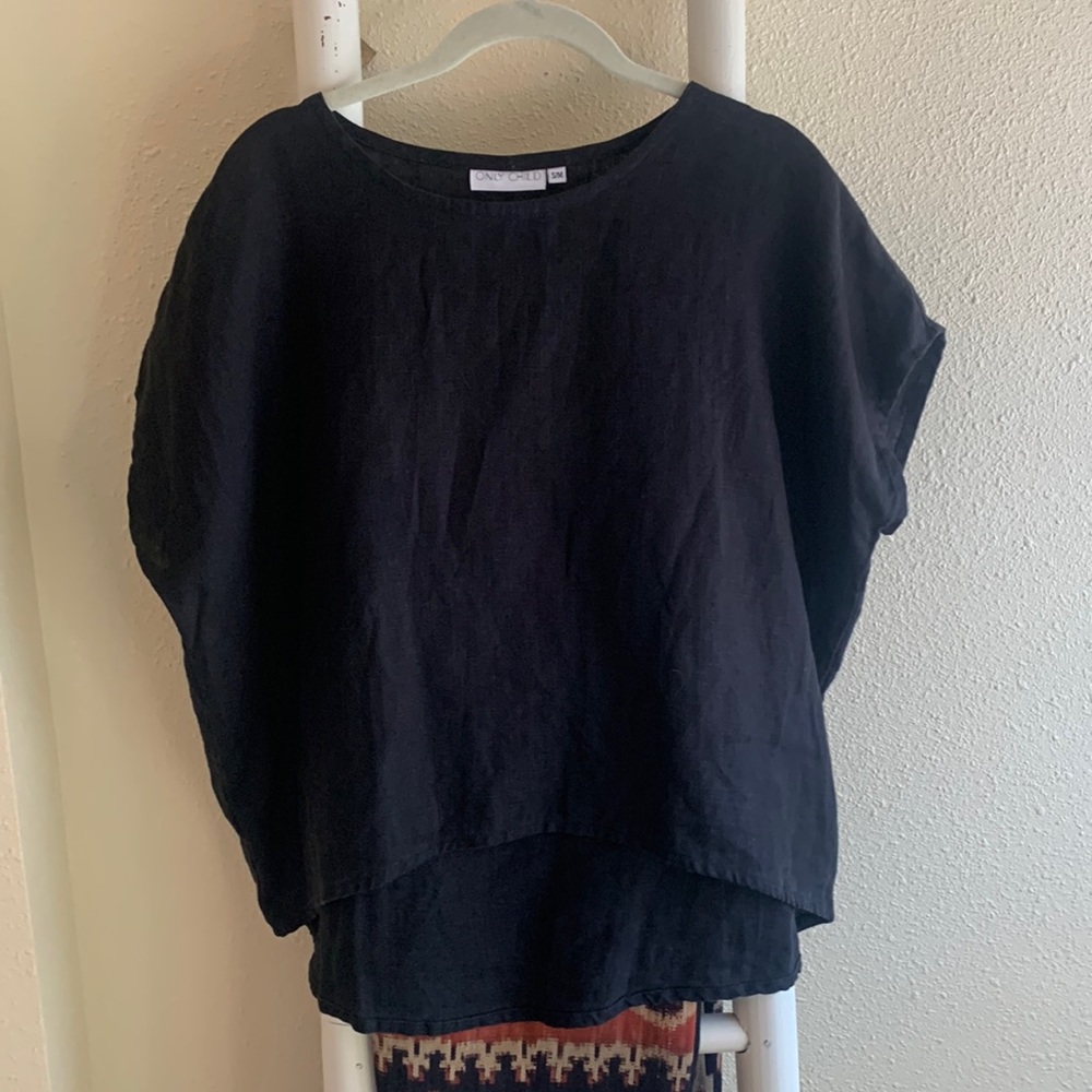 Only child Alta linen black top. Size S/m.